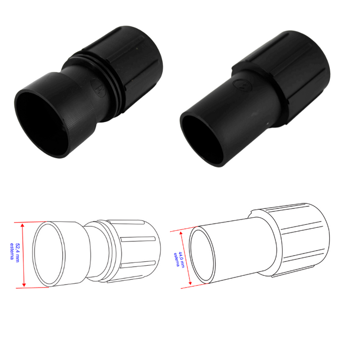Tubo flessibile per aspirapolvere Ø40 lunghezza 4 mt - completo di manicotti
