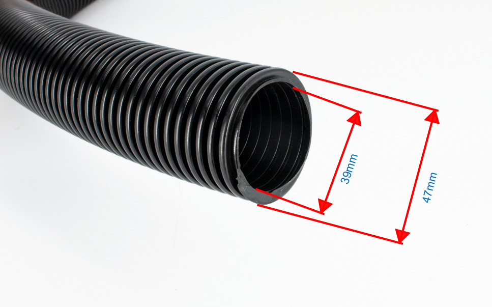 Tubo flessibile per aspirapolvere - interno Ø 39 - esterno Ø 47